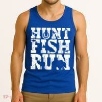 Hunt Fish Run Hunting Fishing Running Hunter Gift Tank Top thumb 3