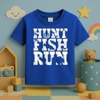 Hunt Fish Run Hunting Fishing Running Hunter Gift Toddler T-Shirt thumb 3