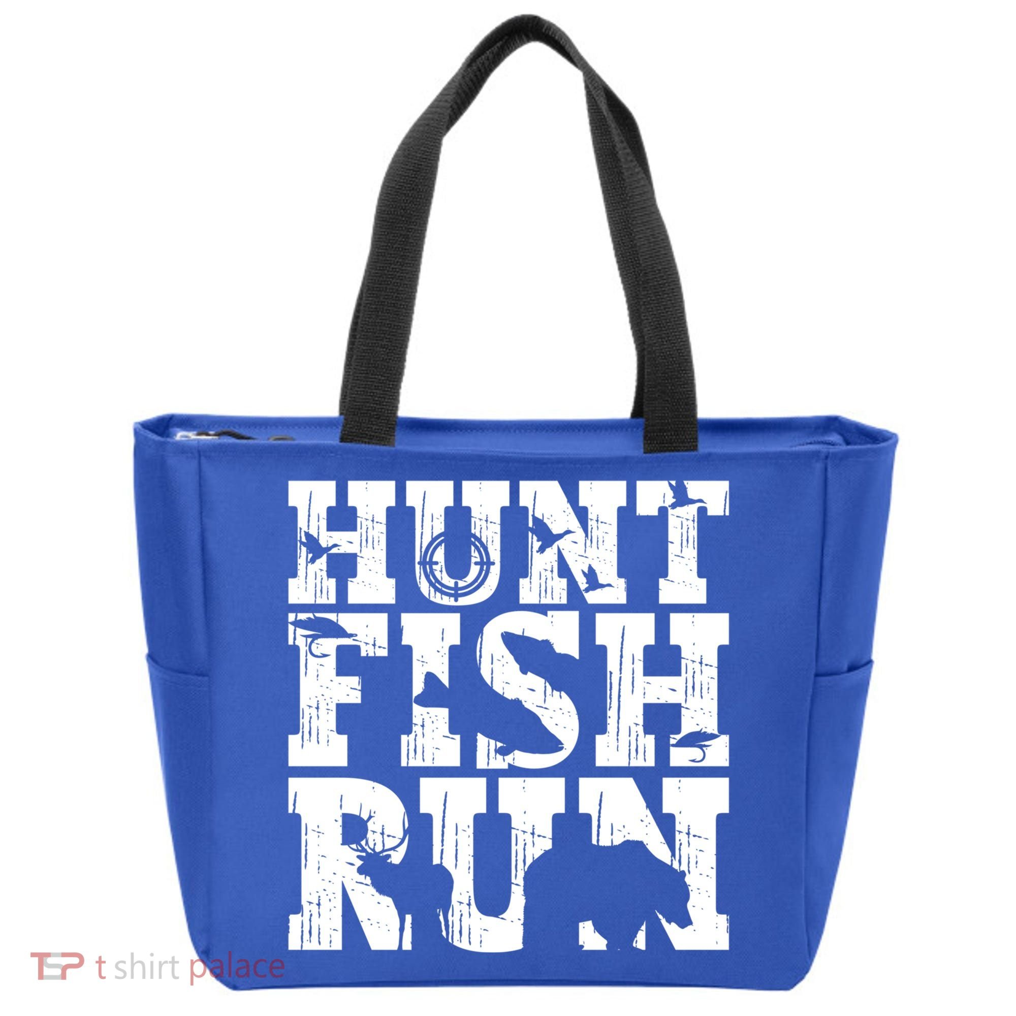 Hunt Fish Run Hunting Fishing Running Hunter Gift Tote Bag