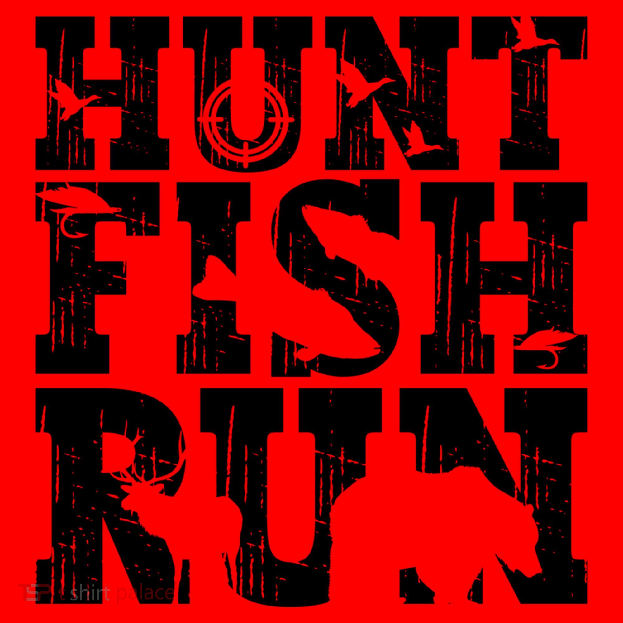 Hunt Fish Run Hunting Fishing Running Hunter Gift Santa Hat
