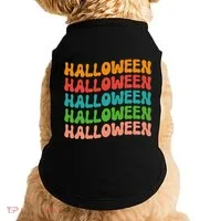 Halloween Festive Retro Gift Doggie Tank thumb 0