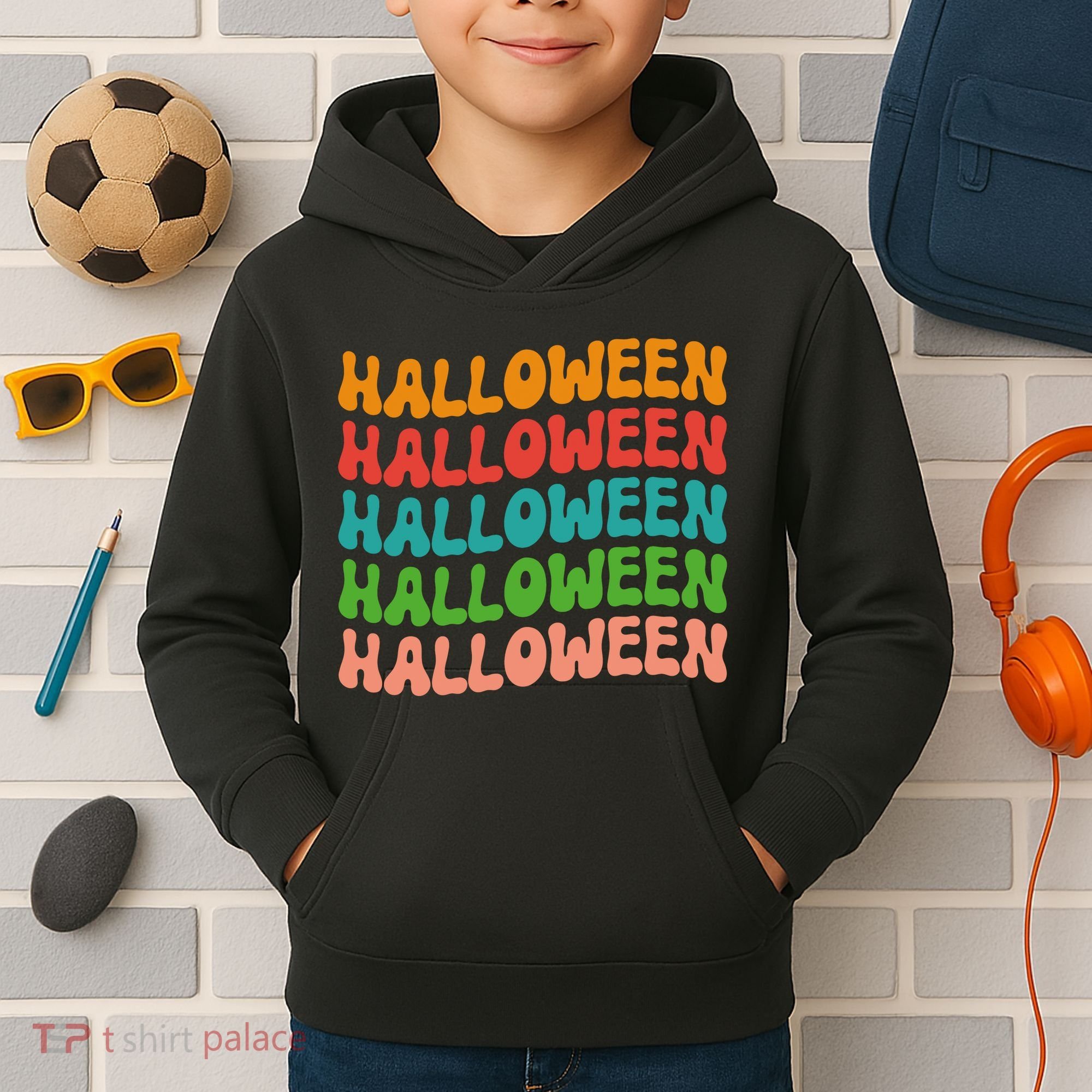 Halloween Festive Retro Gift Kids Hoodie
