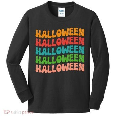Halloween Festive Retro Gift Kids Long Sleeve Shirt