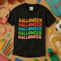 Halloween Festive Retro Gift Kids T-Shirt thumb 3