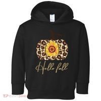 Hello Fall Sunflower Pumpkin Toddler Hoodie thumb 0
