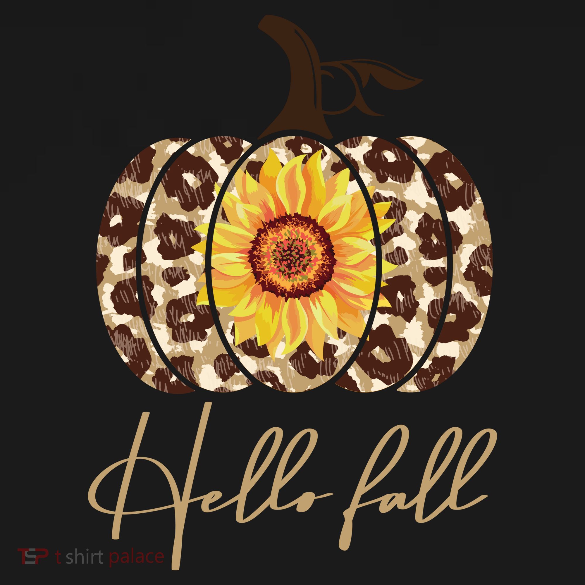 Hello Fall Sunflower Pumpkin Kids Tie-Dye T-Shirt