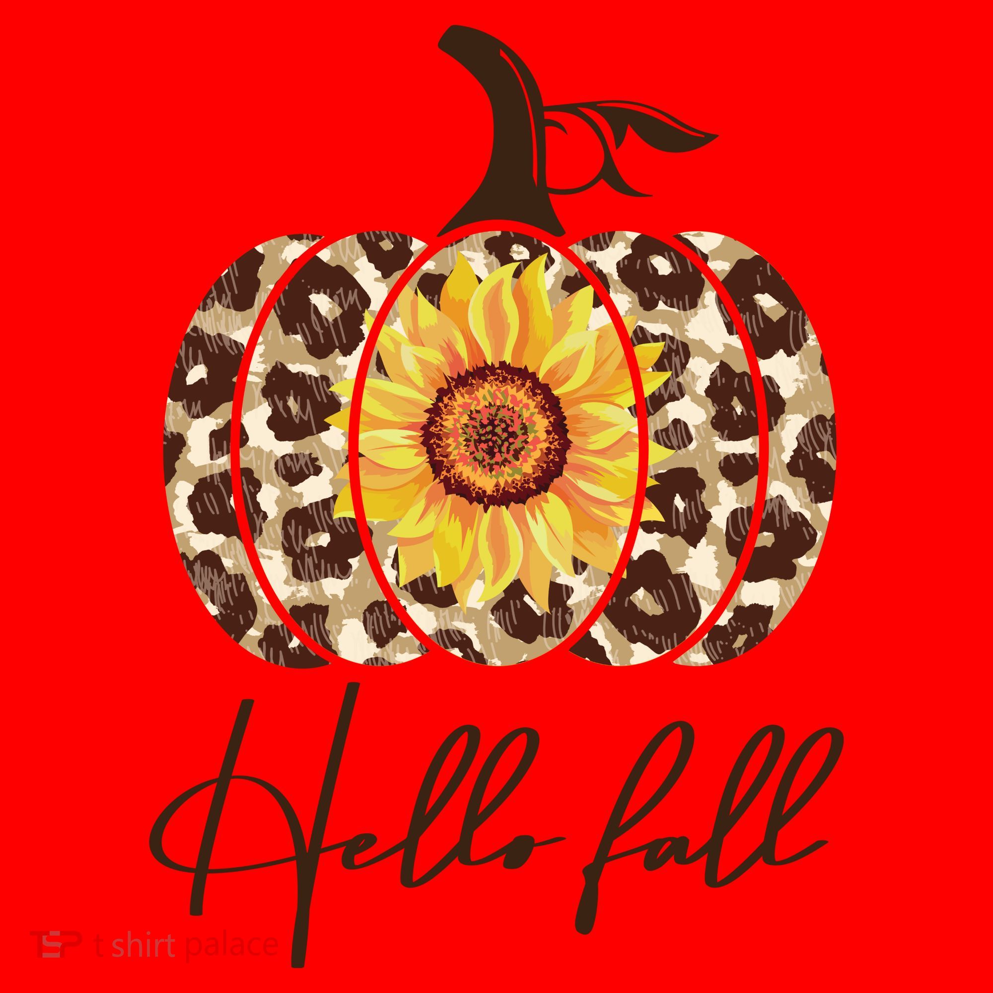 Hello Fall Sunflower Pumpkin Santa Hat