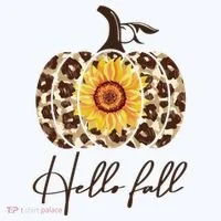 Hello Fall Sunflower Pumpkin Doggie Tank thumb 4