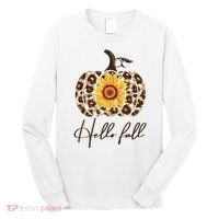 Hello Fall Sunflower Pumpkin Long Sleeve Shirt thumb 0