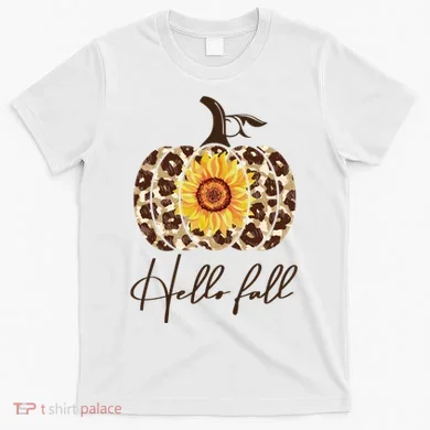Hello Fall Sunflower Pumpkin T-Shirt