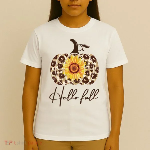Hello Fall Sunflower Pumpkin T-Shirt