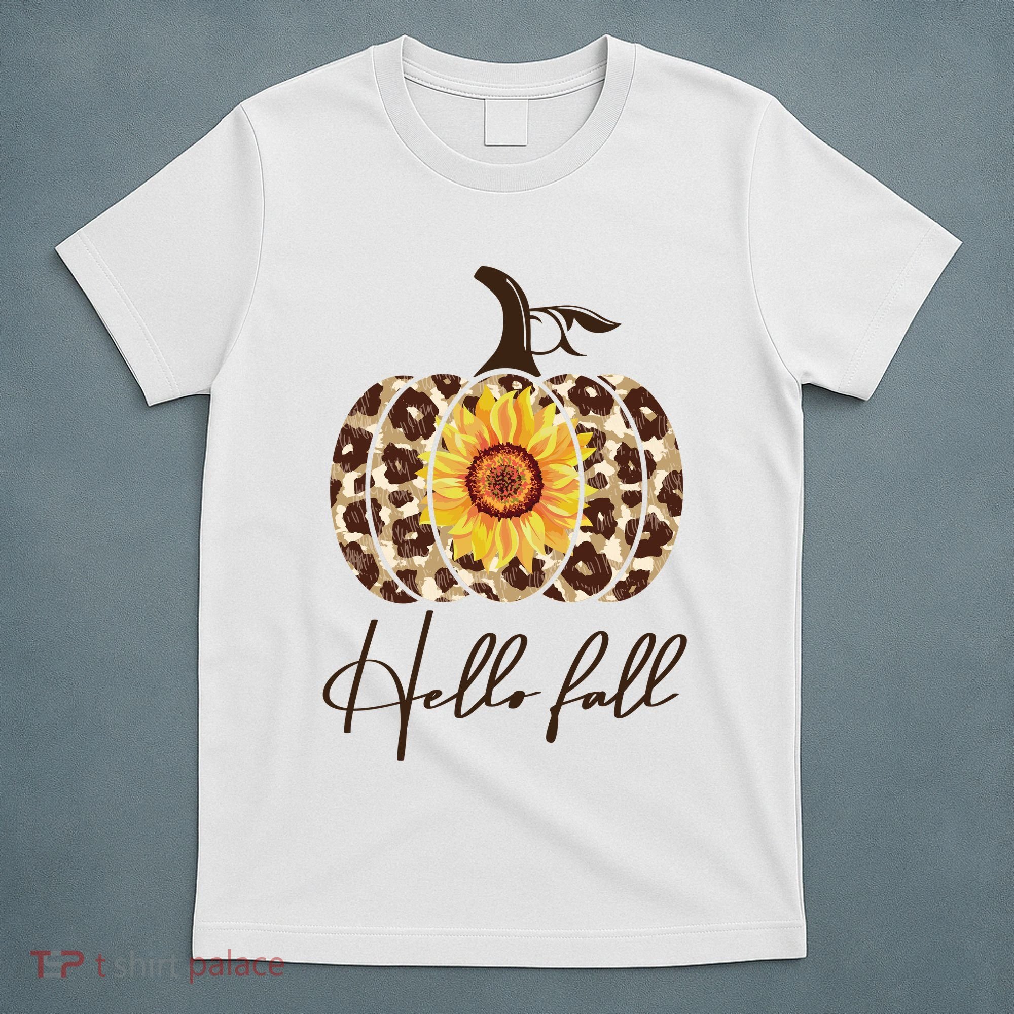 Hello Fall Sunflower Pumpkin T-Shirt