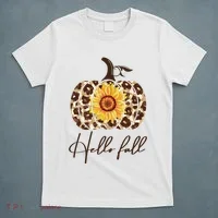 Hello Fall Sunflower Pumpkin T-Shirt thumb 5