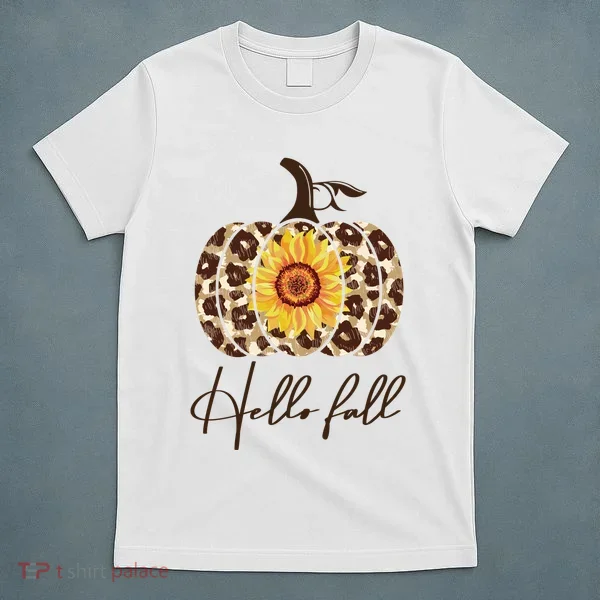 Hello Fall Sunflower Pumpkin T-Shirt