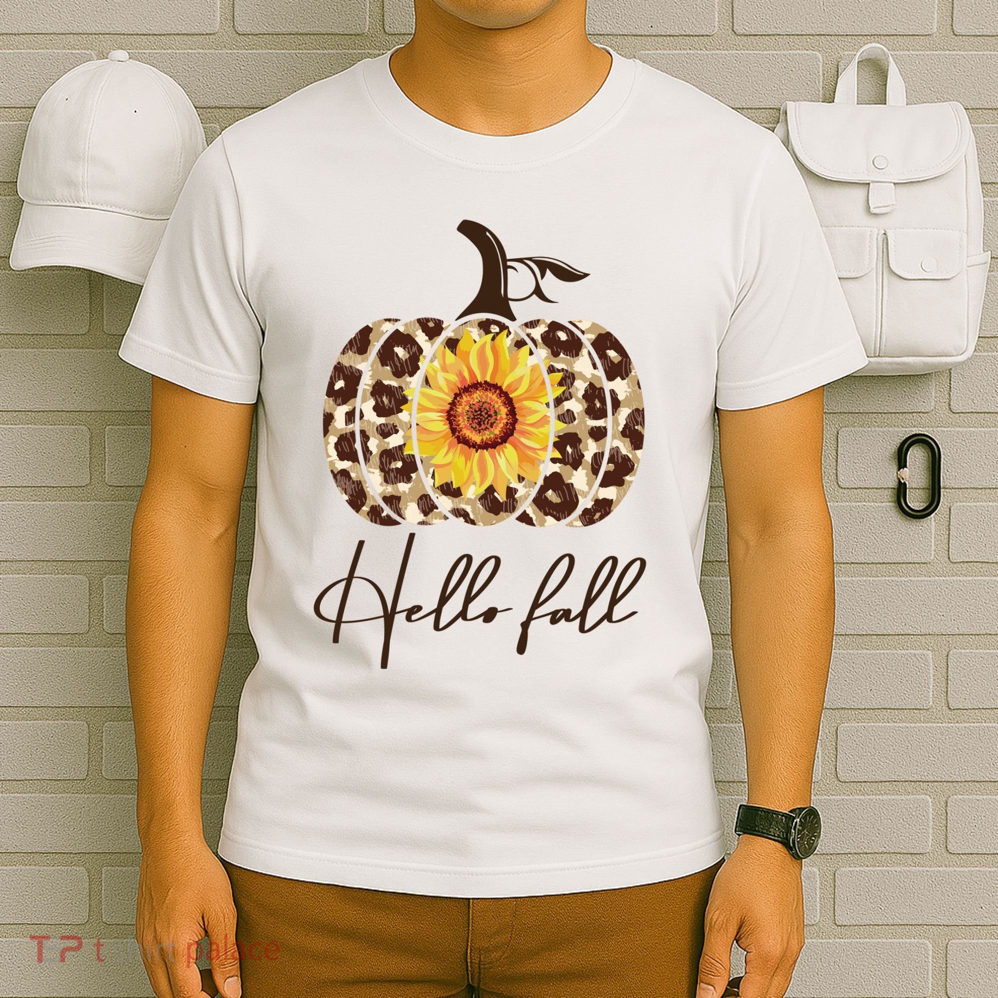 Hello Fall Sunflower Pumpkin T-Shirt
