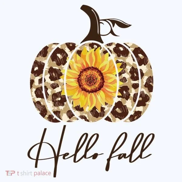 Hello Fall Sunflower Pumpkin T-Shirt