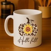 Hello Fall Sunflower Pumpkin Coffee Mug thumb 4