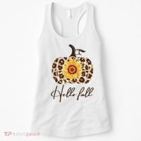 Hello Fall Sunflower Pumpkin Women's Tank Top thumb 0