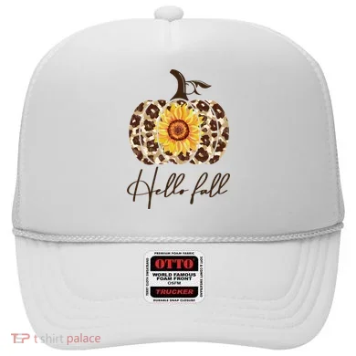 Hello Fall Sunflower Pumpkin Hat