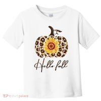Hello Fall Sunflower Pumpkin Toddler T-Shirt thumb 0