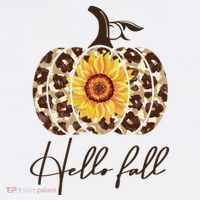 Hello Fall Sunflower Pumpkin Women's Long Sleeve Shirt thumb 2