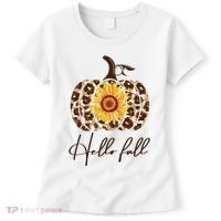 Hello Fall Sunflower Pumpkin Women's T-Shirt thumb 0