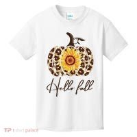 Hello Fall Sunflower Pumpkin Kids T-Shirt thumb 0