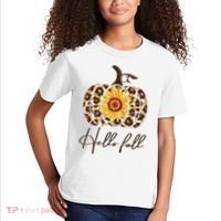 Hello Fall Sunflower Pumpkin Kids T-Shirt thumb 2