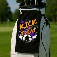 Halloween For Soccer Players With A Soccer Ball Golf Towel thumb 2