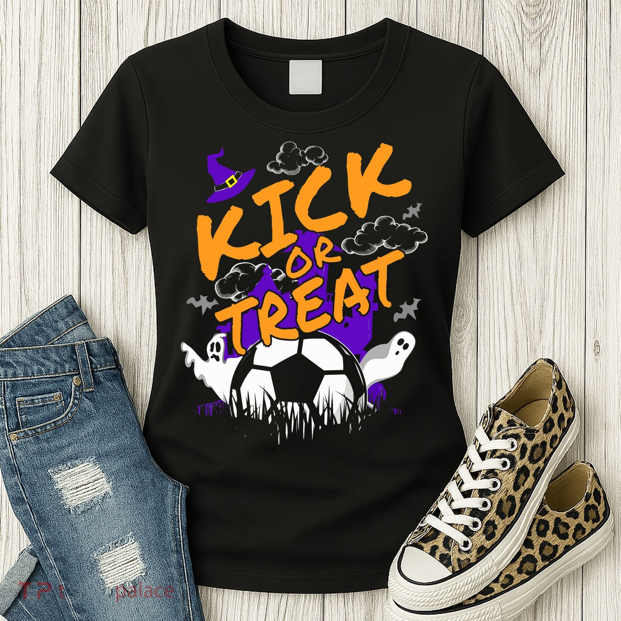 Halloween For Soccer Players With A Soccer Ball Women's T-Shirt