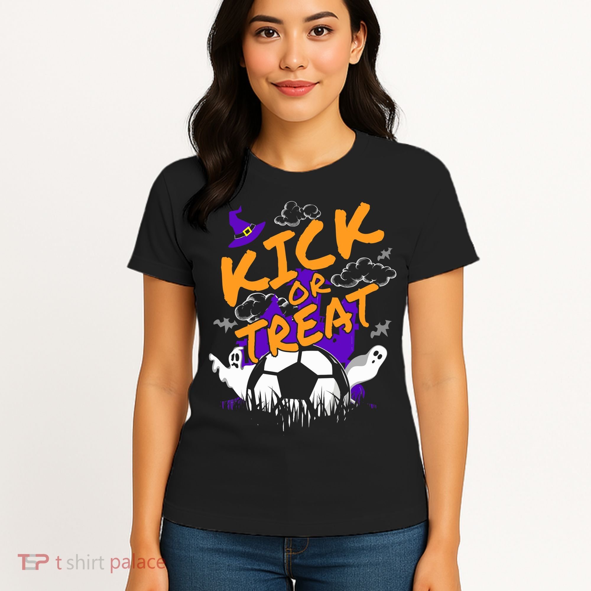 Halloween For Soccer Players With A Soccer Ball Women's T-Shirt
