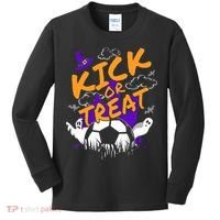 Halloween For Soccer Players With A Soccer Ball Kids Long Sleeve Shirt thumb 0