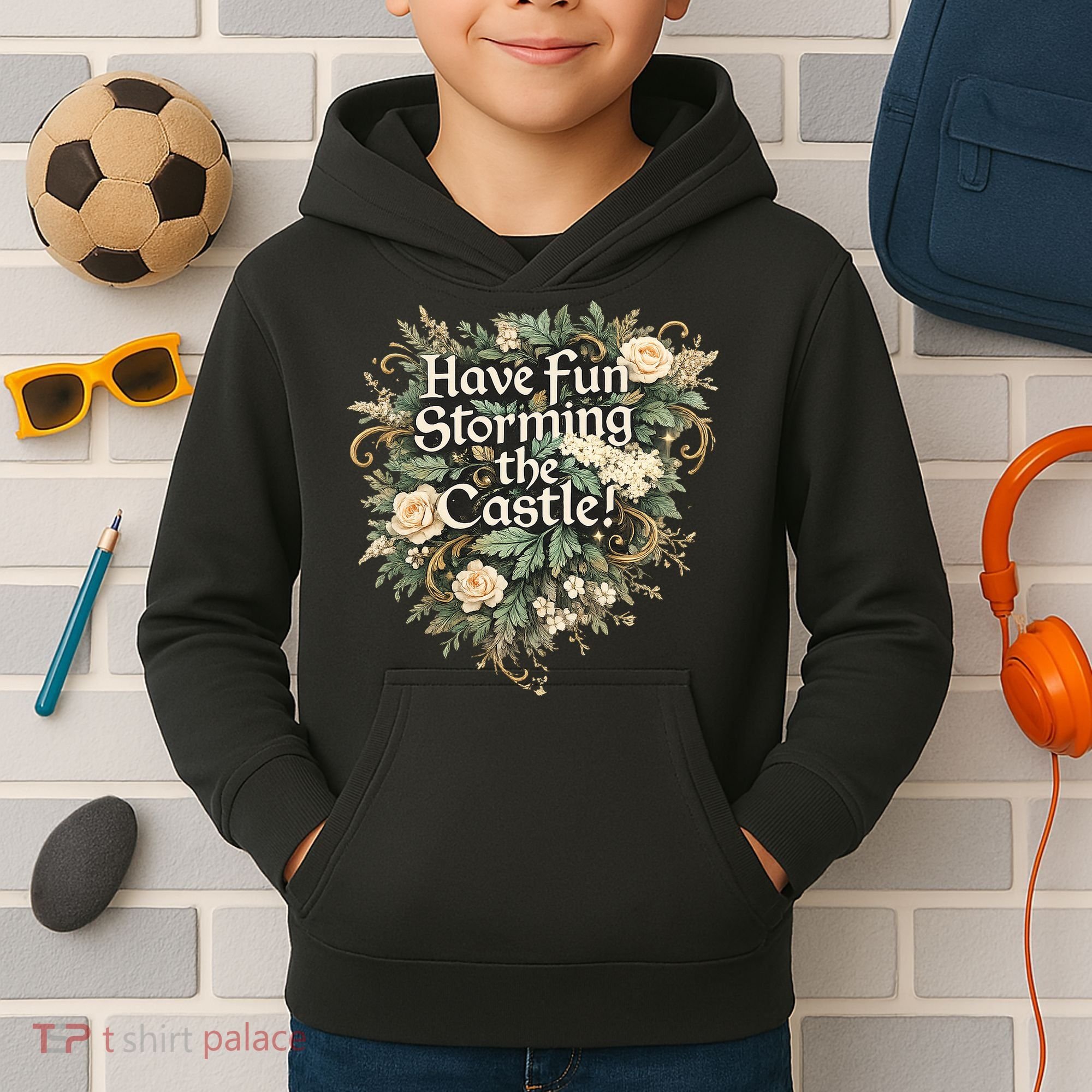 Have Fun Storming The Castle! Kids Hoodie