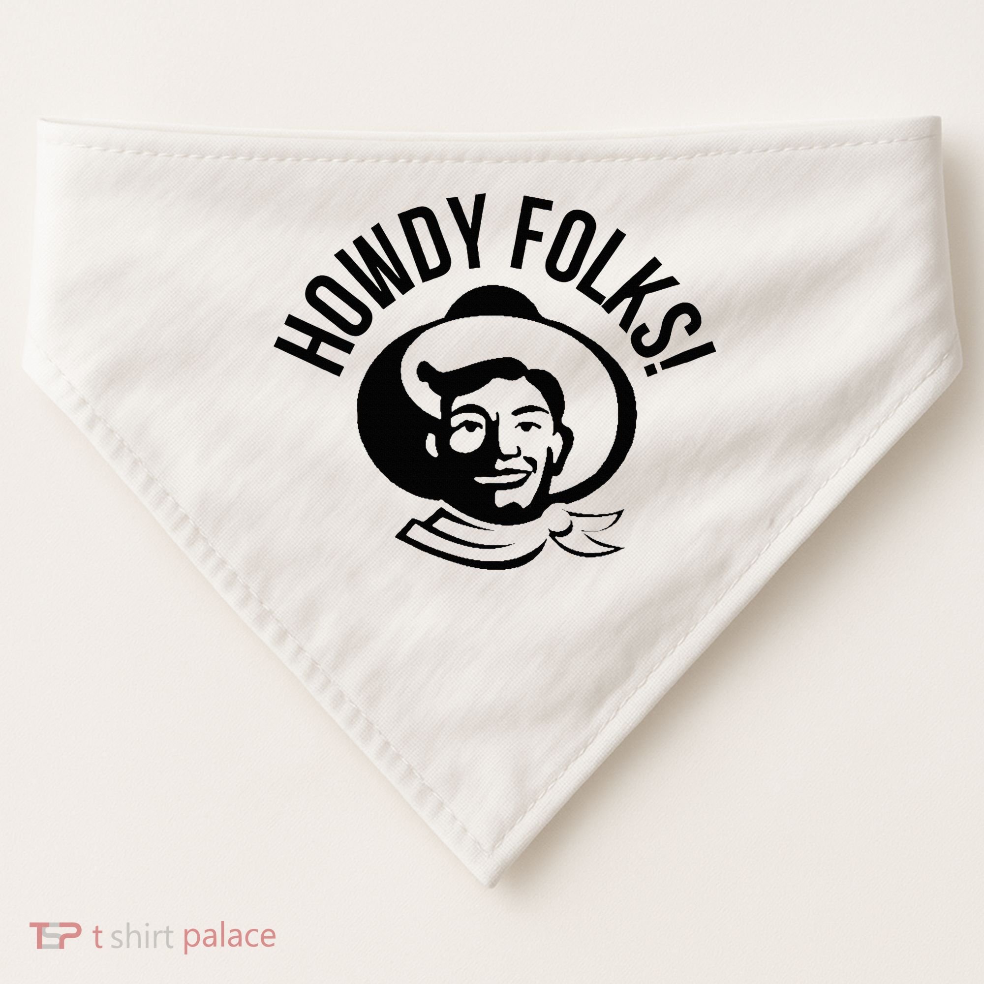 Howdy Folks State Fair Texas Cowboy USA-Made Doggie Bandana