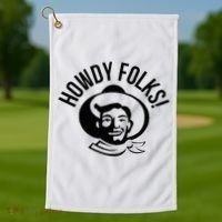 Howdy Folks State Fair Texas Cowboy Golf Towel thumb 1