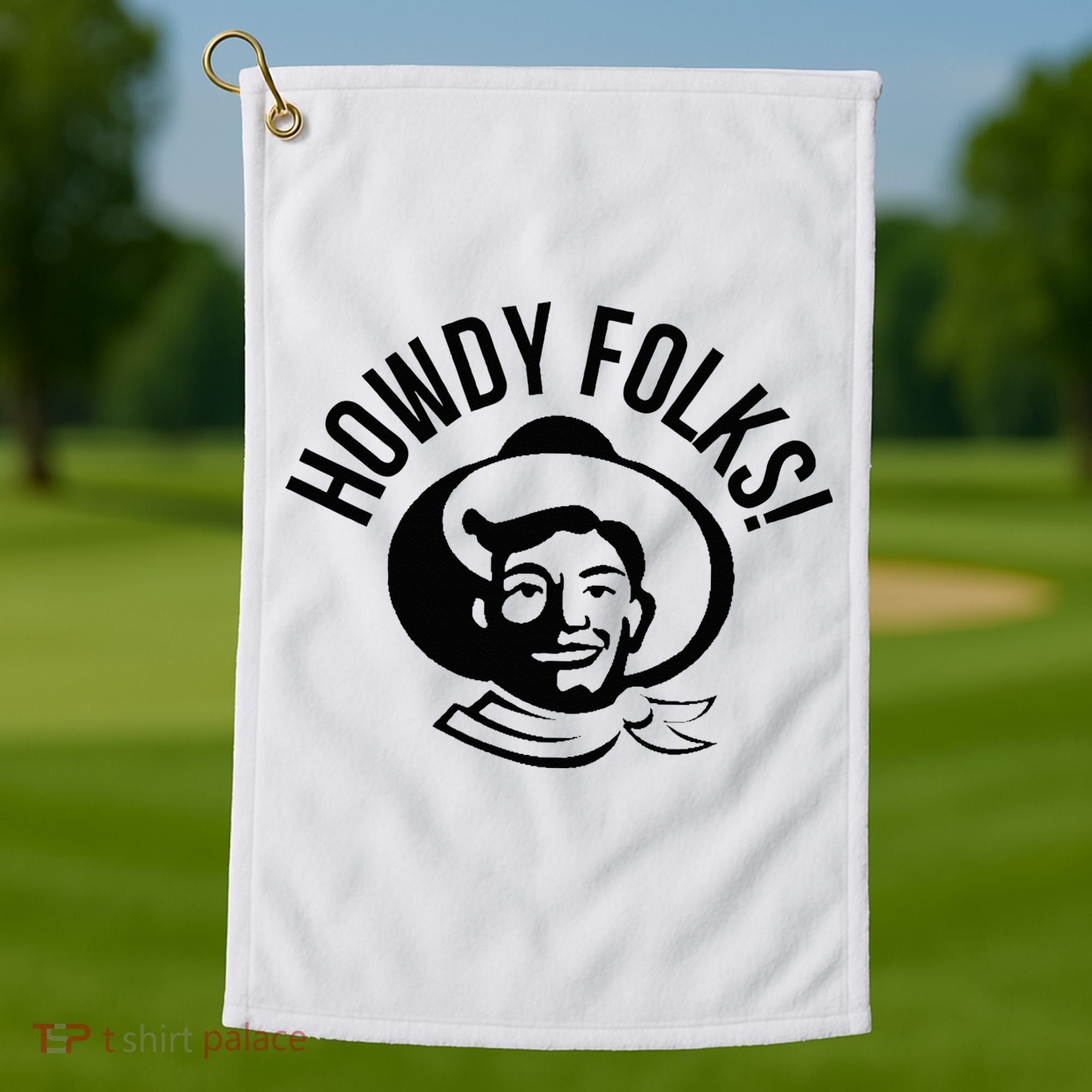 Howdy Folks State Fair Texas Cowboy Golf Towel