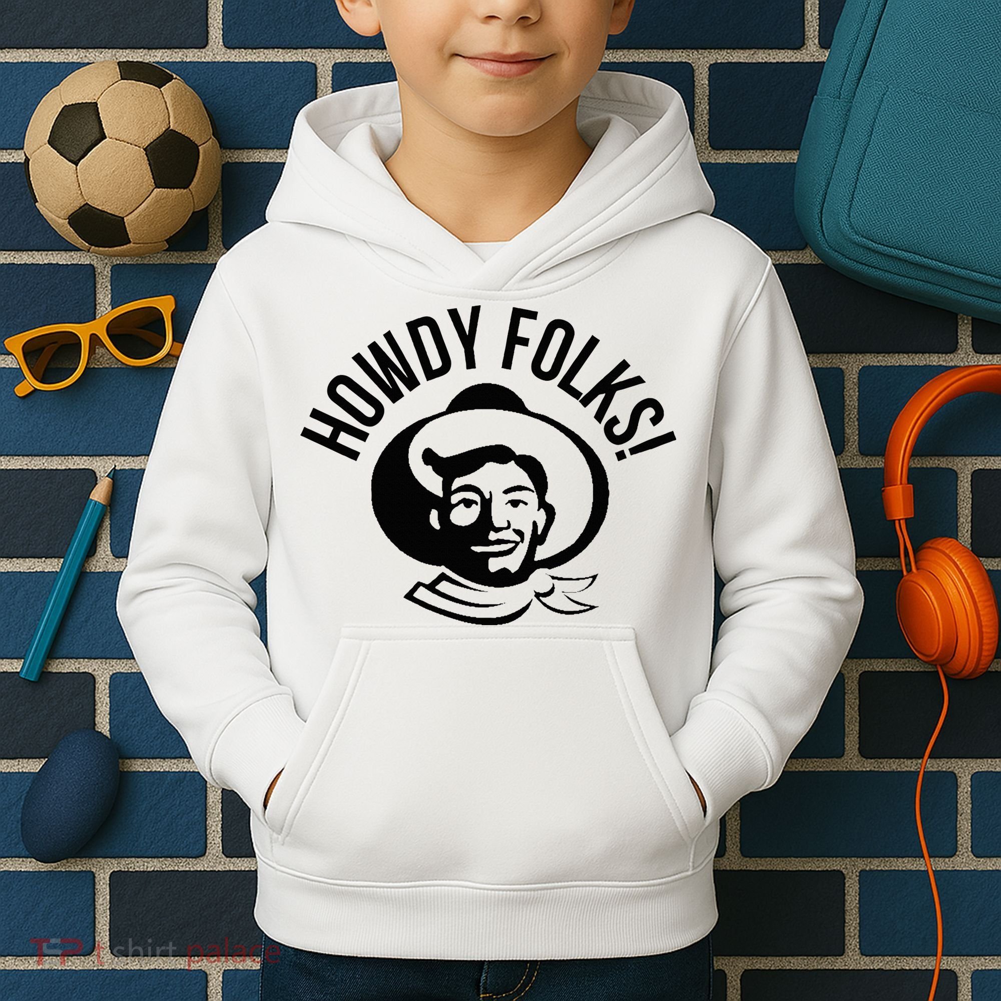 Howdy Folks State Fair Texas Cowboy Kids Hoodie