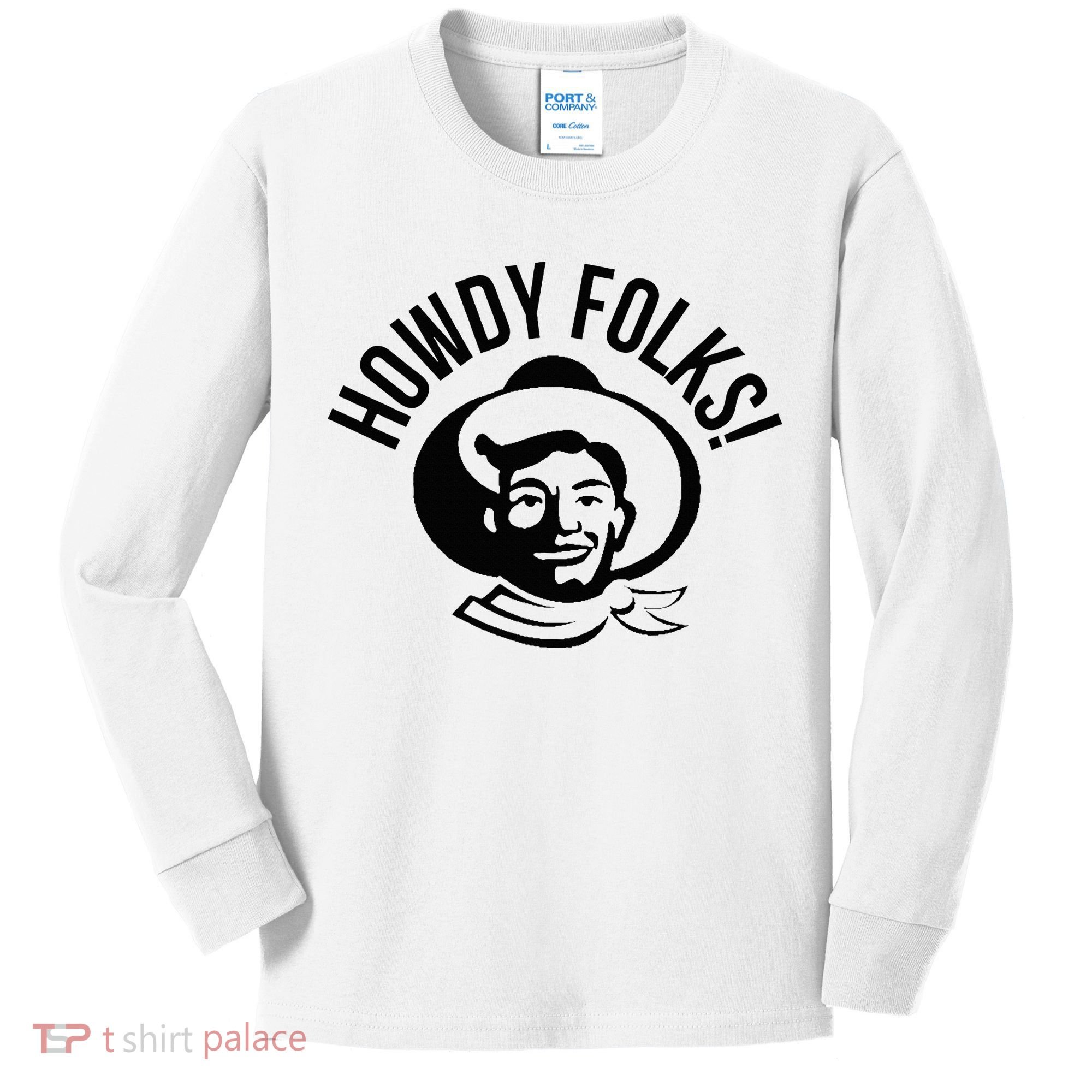 Howdy Folks State Fair Texas Cowboy Kids Long Sleeve Shirt