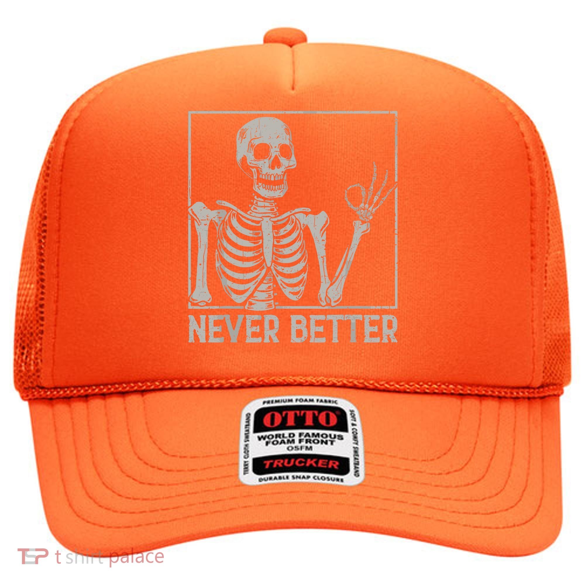 Halloween Funny Skull Never Better Skeleton Gift Hat