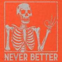 Halloween Funny Skull Never Better Skeleton Gift Women's T-Shirt thumb 6