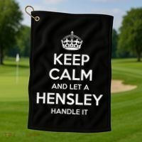 Hensley Funny Surname Family Tree Birthday Reunion Gift Idea Golf Towel thumb 1
