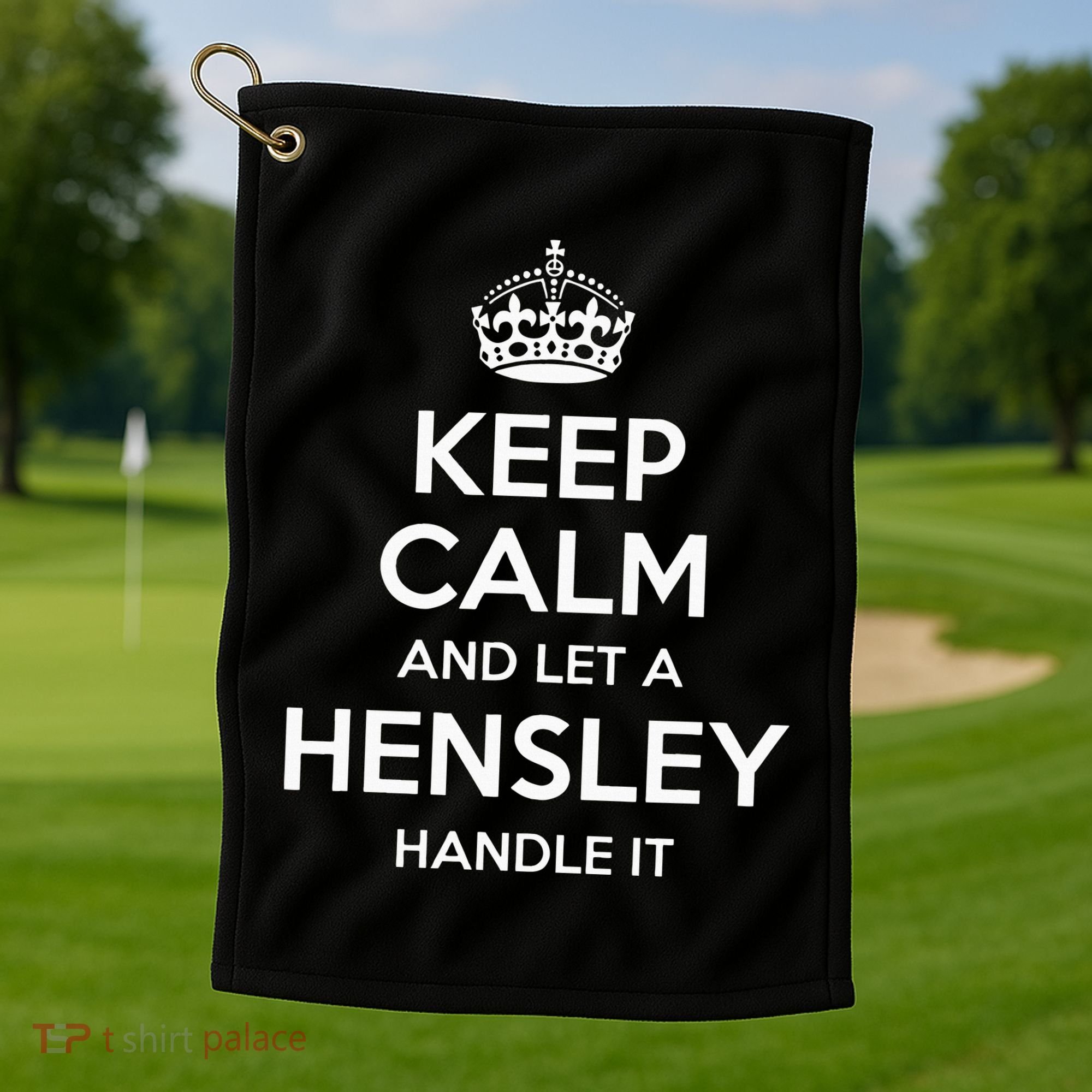 Hensley Funny Surname Family Tree Birthday Reunion Gift Idea Golf Towel