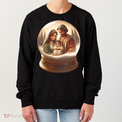 Holy Family Snow Globe Women's Sweatshirt