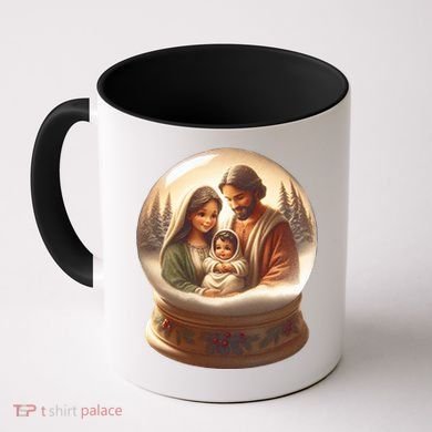 Holy Family Snow Globe Coffee Mug