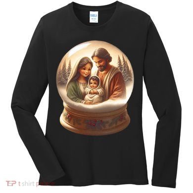 Holy Family Snow Globe Women's Long Sleeve Shirt