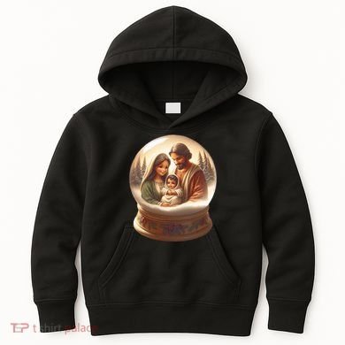 Holy Family Snow Globe Kids Hoodie