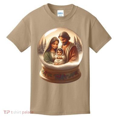 Holy Family Snow Globe Kids T-Shirt