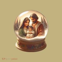 Holy Family Snow Globe Kids T-Shirt thumb 2