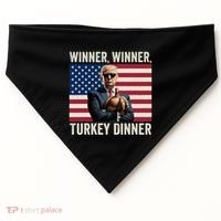 Humor Funny Trump Winner Winner Turkey Dinner Thanksgiving Cool Gift USA-Made Doggie Bandana thumb 0