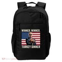 Humor Funny Trump Winner Winner Turkey Dinner Thanksgiving Cool Gift Backpack thumb 0